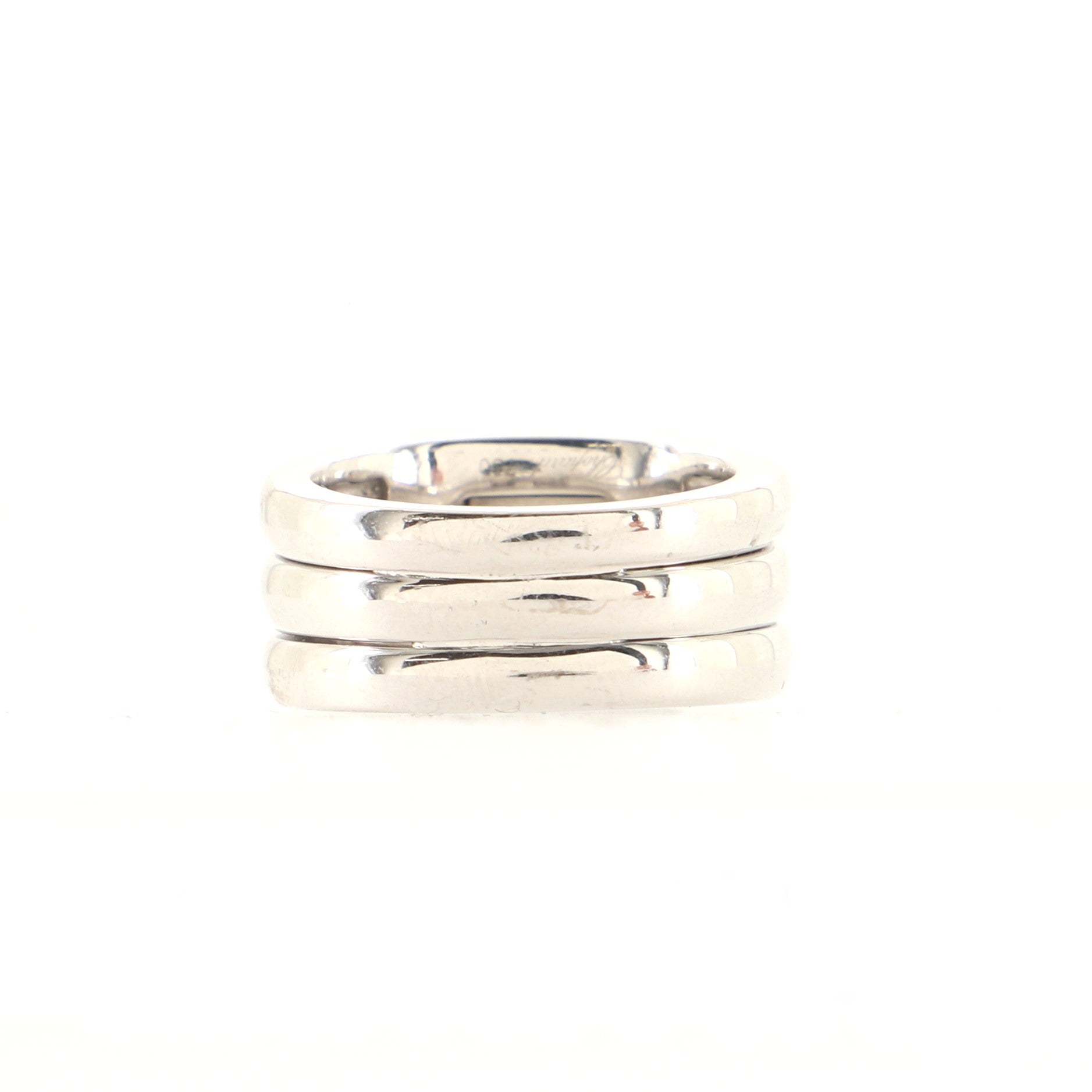 Happy Diamonds Square Ring 18K White Gold with Floating Diamonds