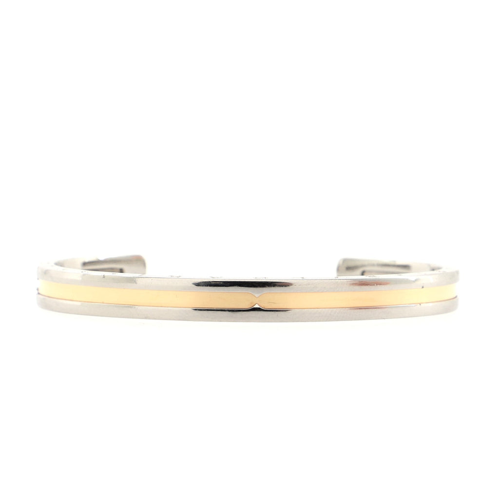 B.Zero1 Cuff Bracelet 18K Rose Gold and Stainless Steel