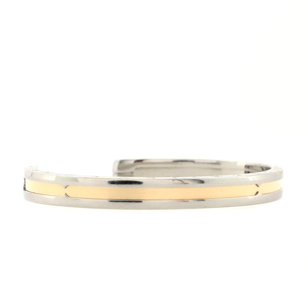 B.Zero1 Cuff Bracelet 18K Rose Gold and Stainless Steel