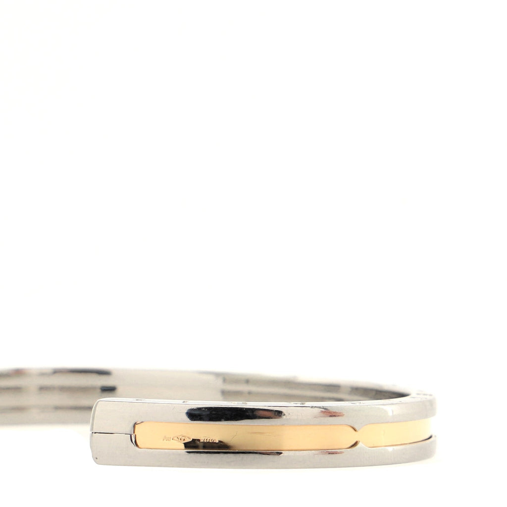 B.Zero1 Cuff Bracelet 18K Rose Gold and Stainless Steel