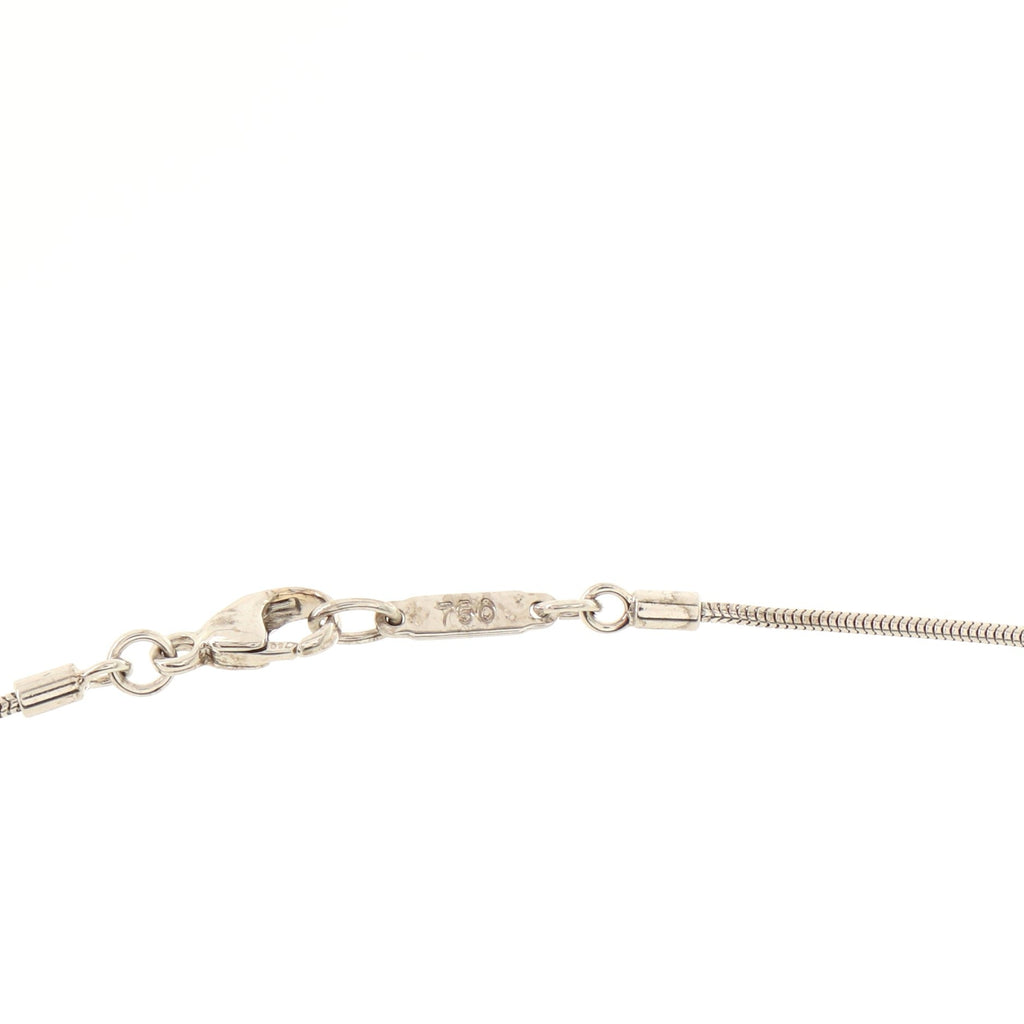 Atlas Bar Pendant Necklace 18K White Gold with Diamonds
