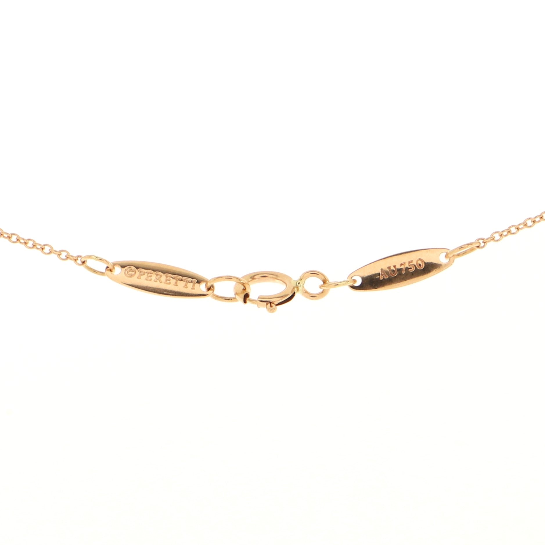 Elsa Peretti Bean Pendant Necklace 18K Rose Gold