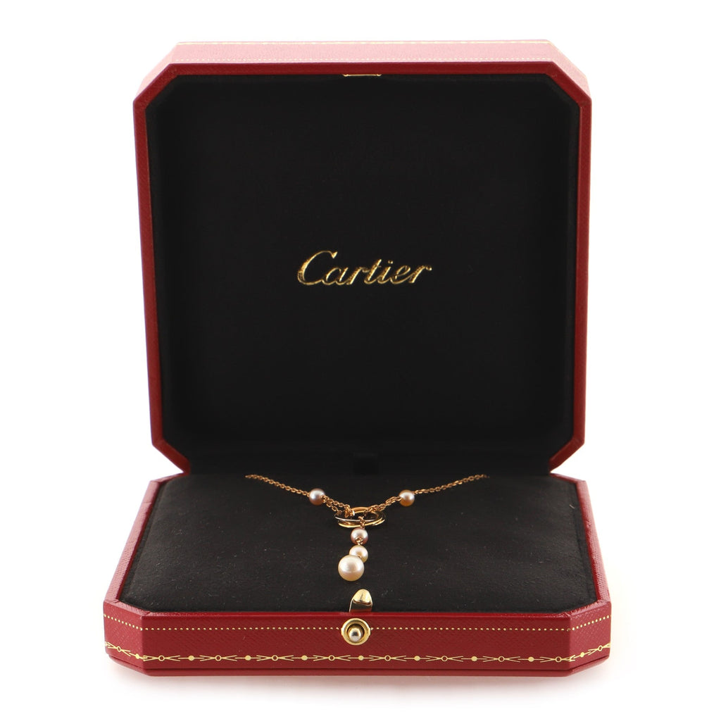 Trinity de Cartier Pearl Necklace 18K Tricolor with Pearls