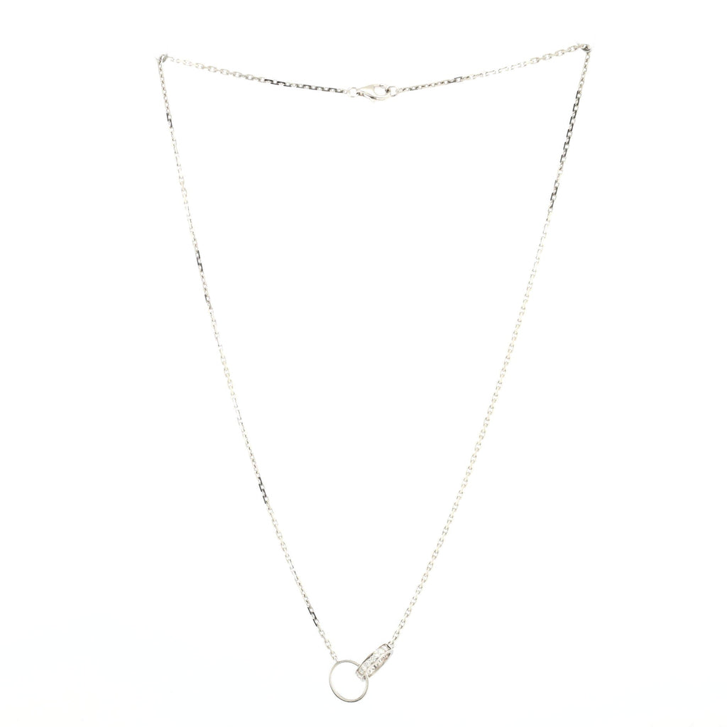 Love Interlocking Necklace 18K White Gold and Diamonds