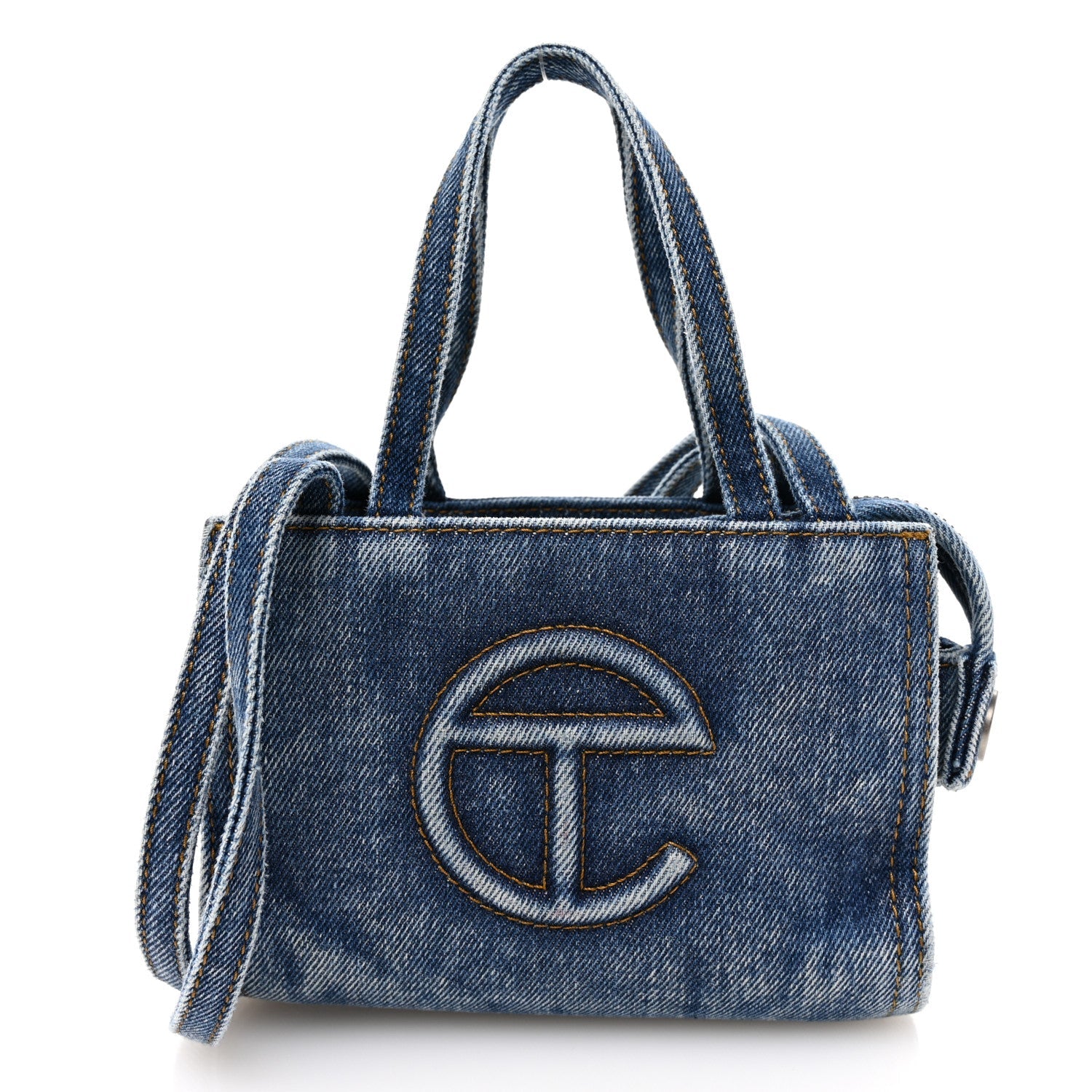 Denim Small Shopping Bag Blue