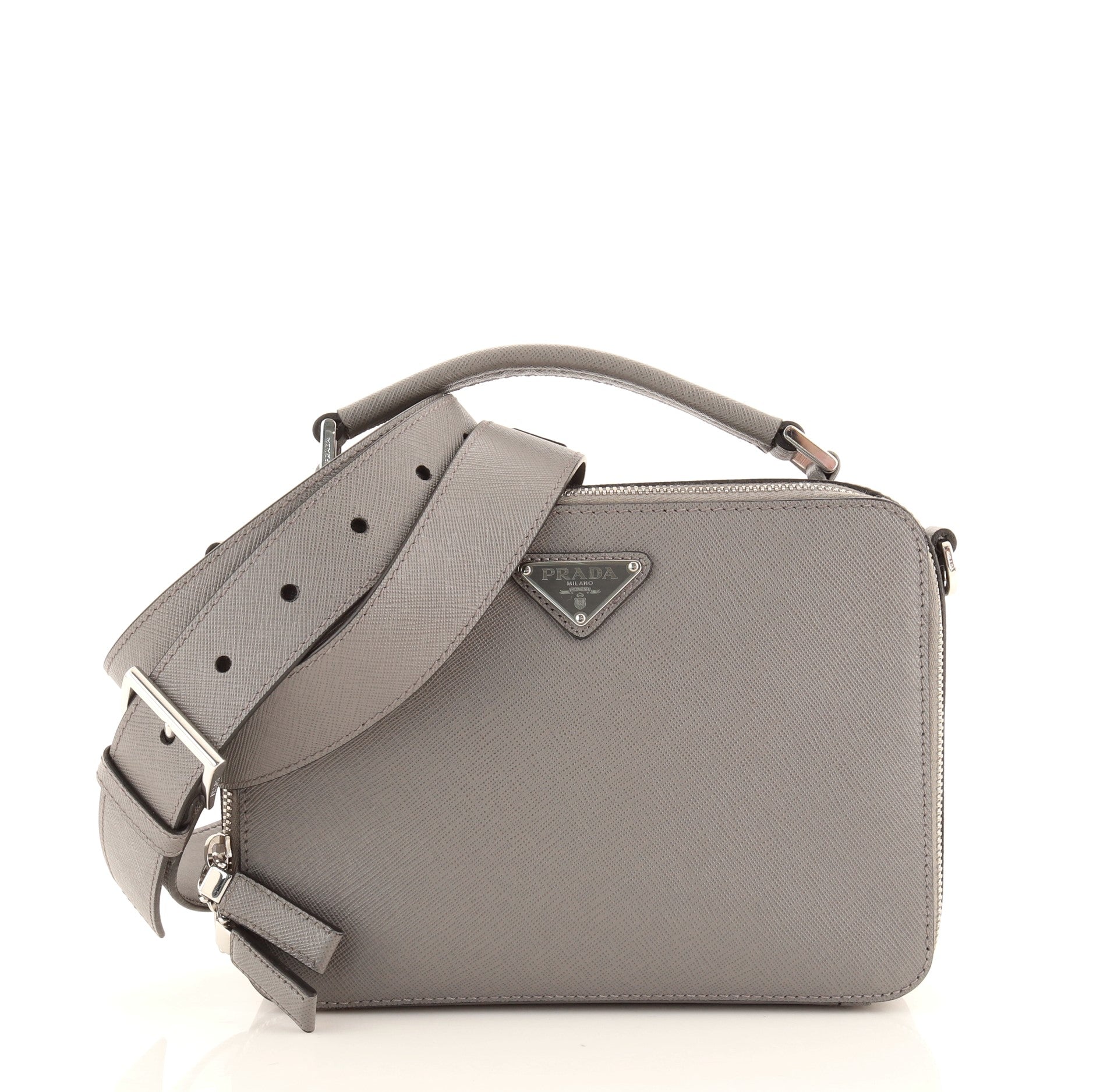 Brique Crossbody Bag Saffiano Leather Mini