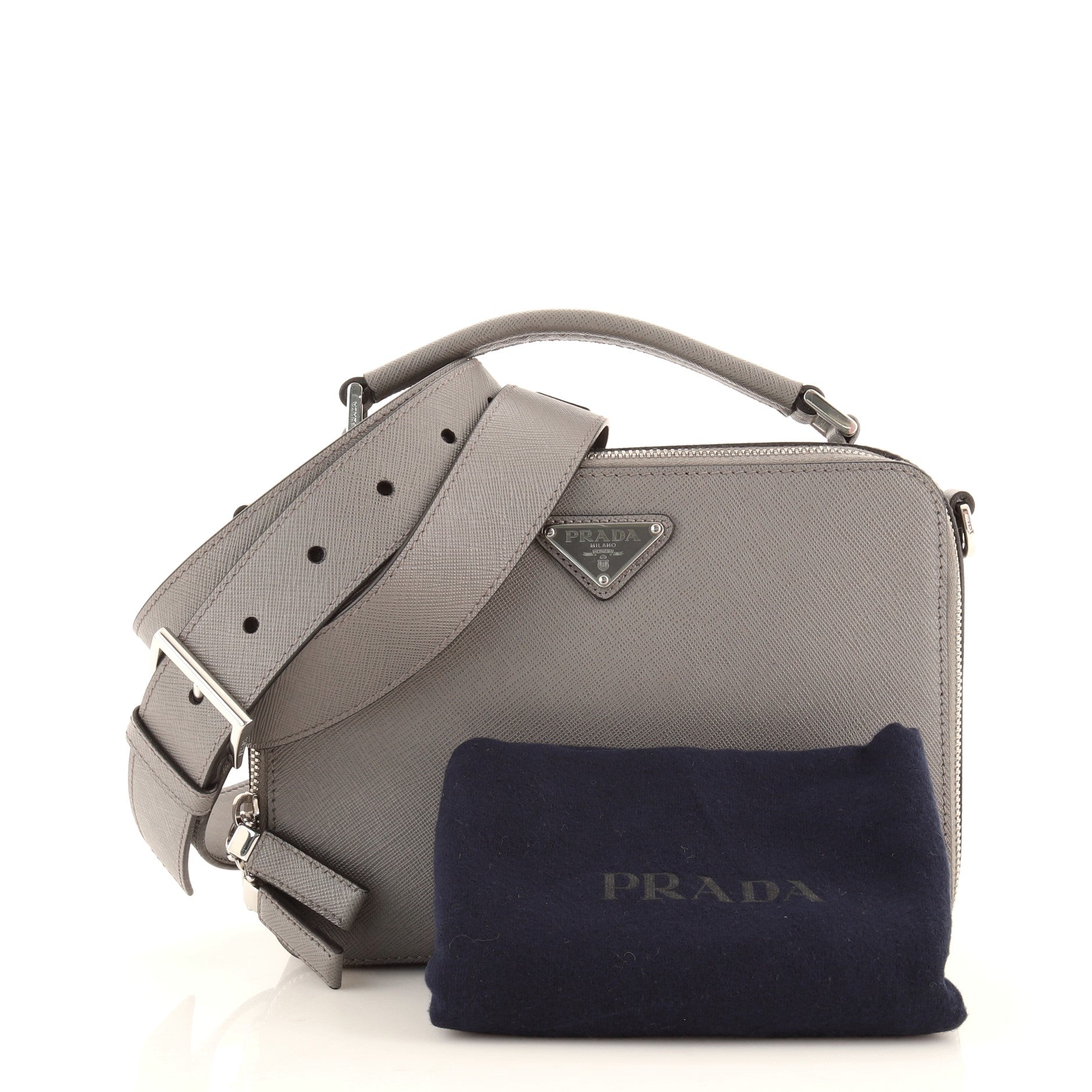 Brique Crossbody Bag Saffiano Leather Mini