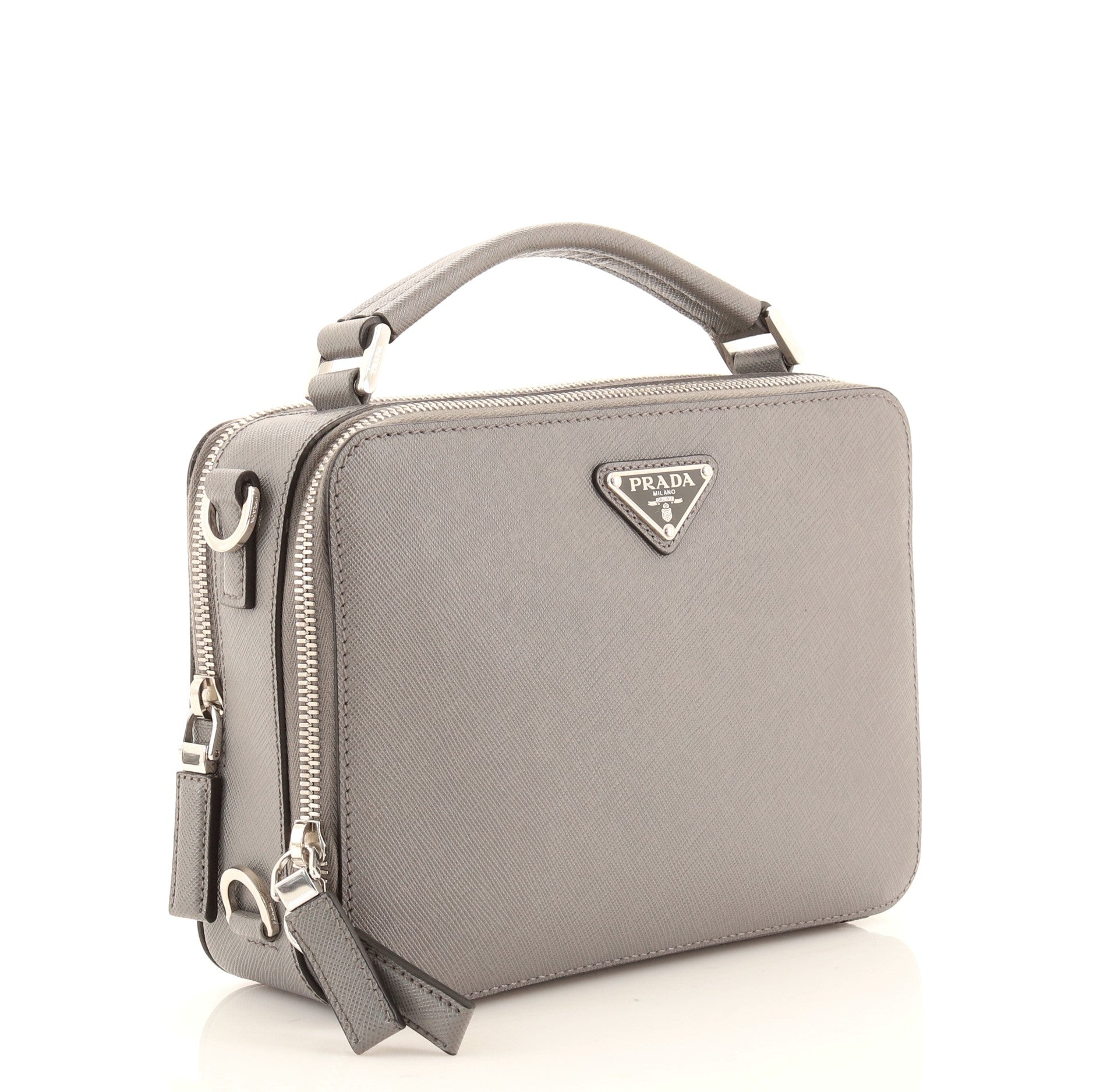 Brique Crossbody Bag Saffiano Leather Mini