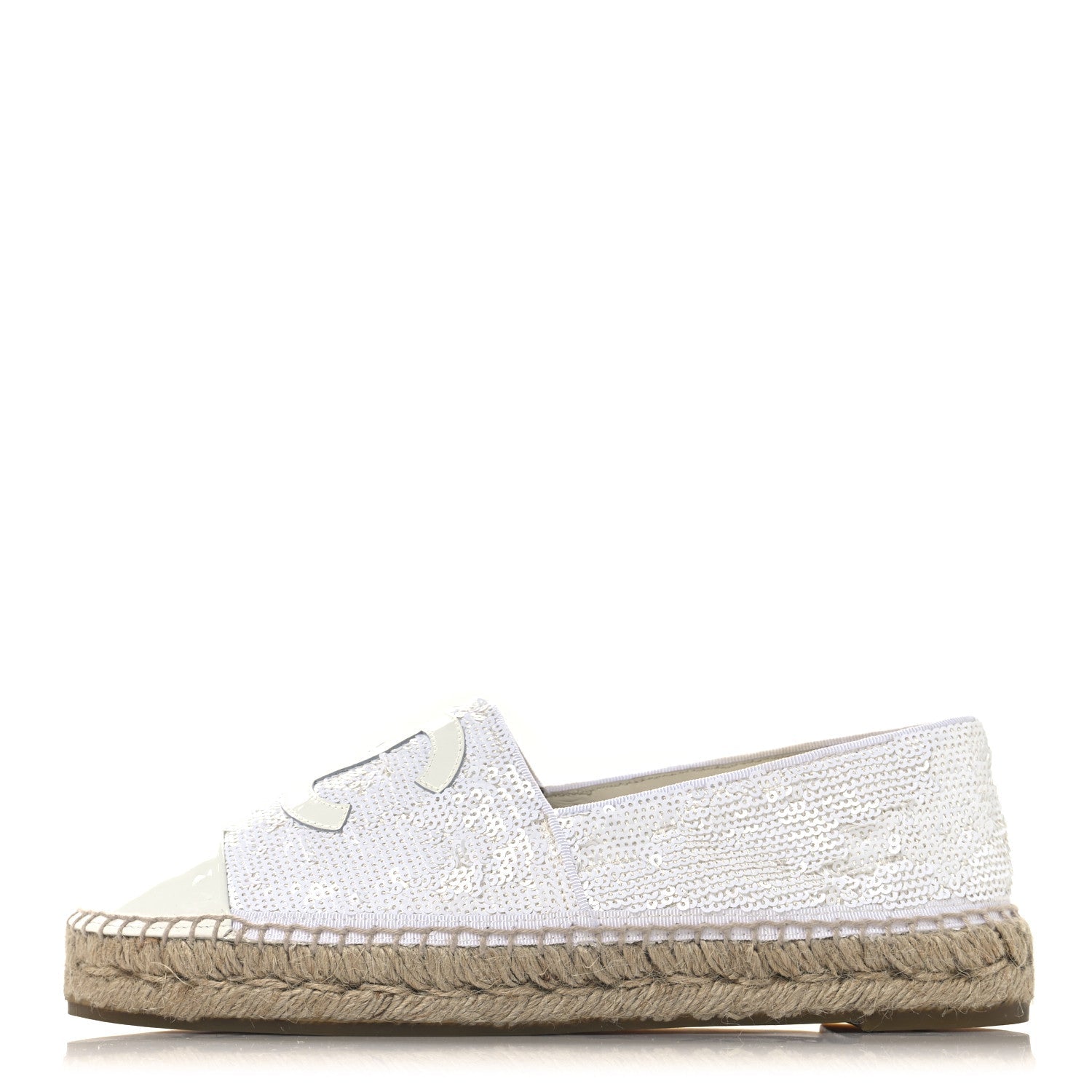 Patent Sequin CC Espadrilles 40 White