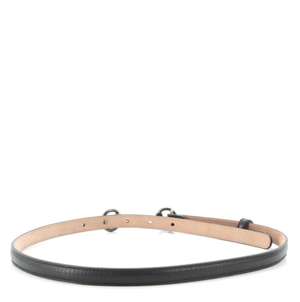 Horsebit Skinny Belt Leather Thin 80