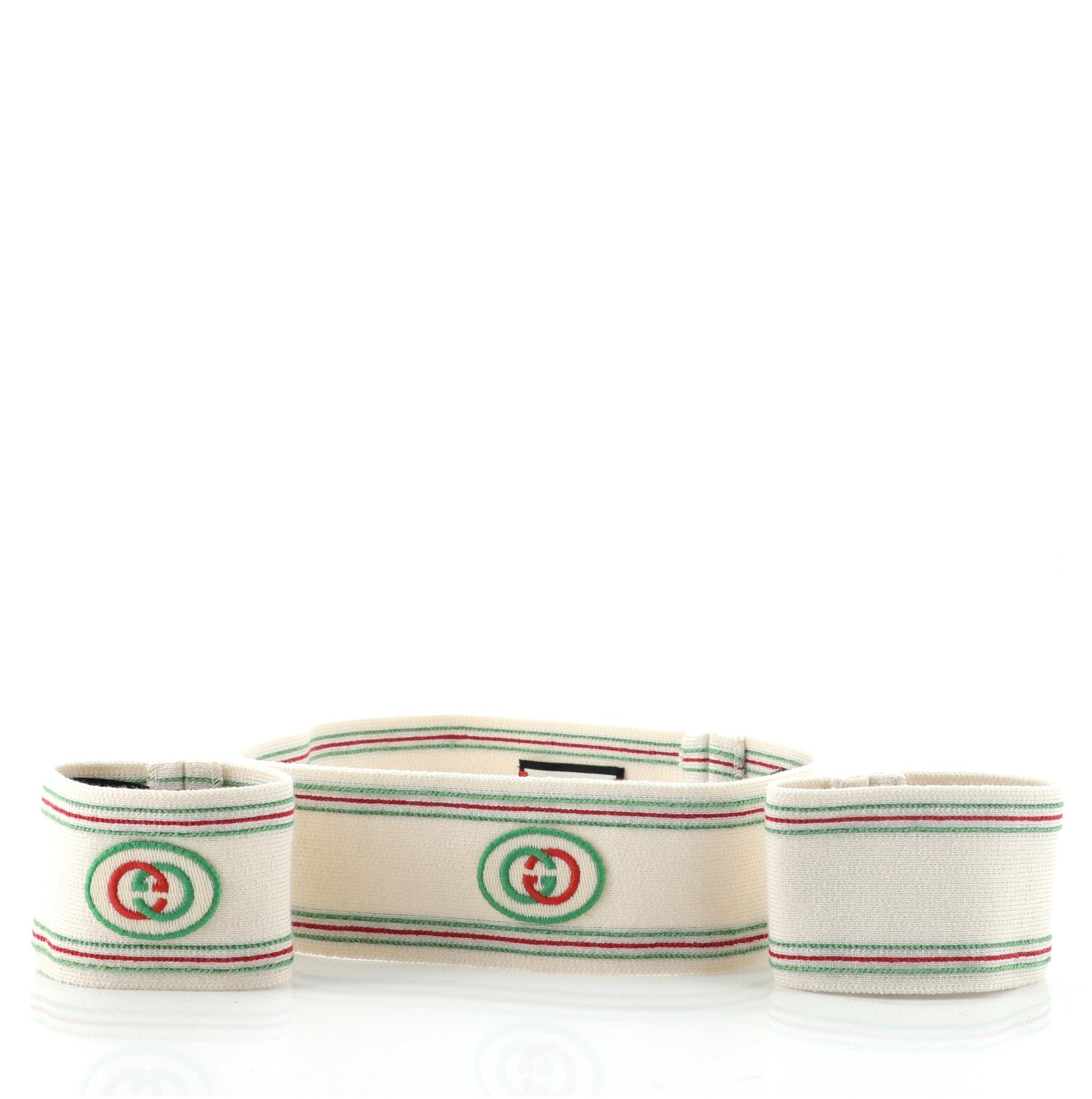 Logo Headband and Wristband Set Elastic Large