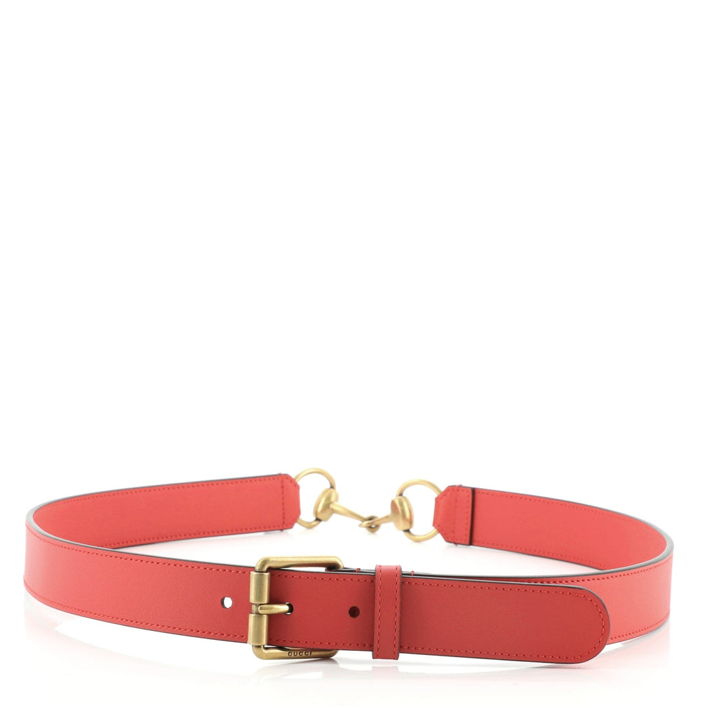 Horsebit Buckle Belt Leather Medium 95