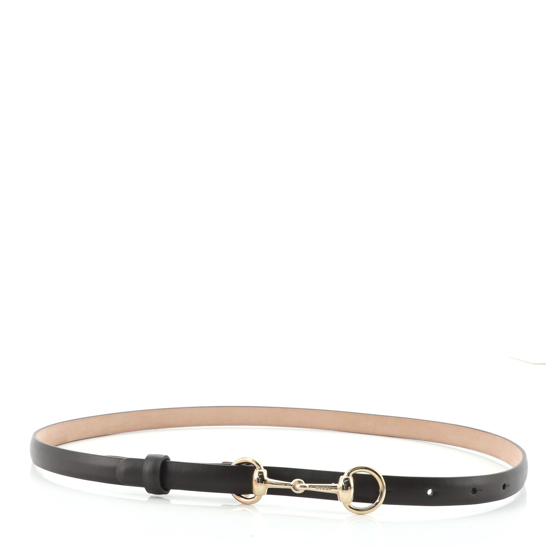 Horsebit Skinny Belt Leather Thin 90