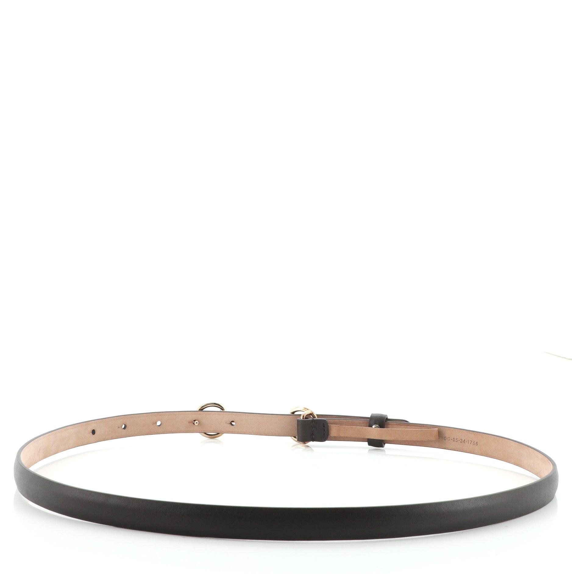 Horsebit Skinny Belt Leather Thin 85