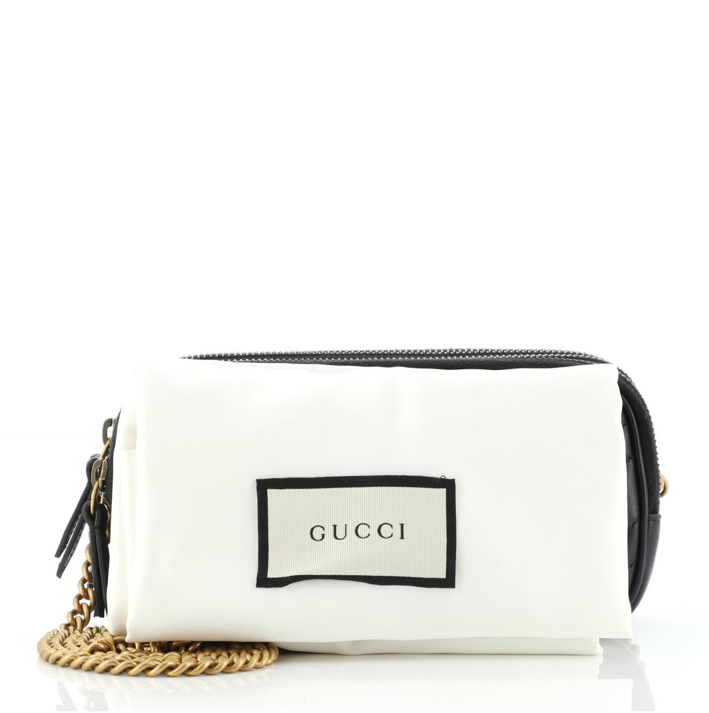 GG Marmont Triple Zip Chain Bag Matelasse Leather Mini