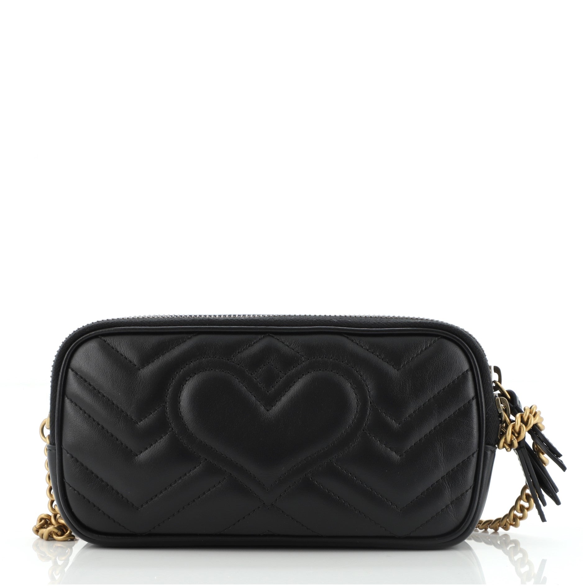 GG Marmont Triple Zip Chain Bag Matelasse Leather Mini