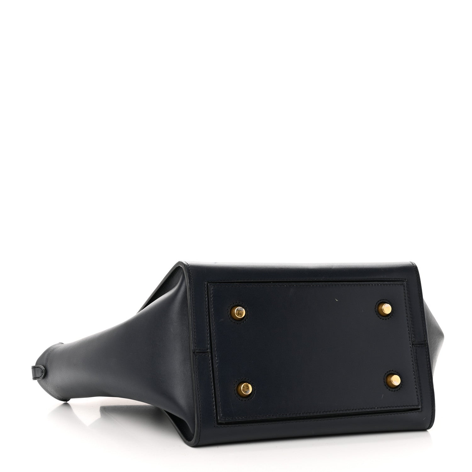 Smooth Calfskin Small Tie Knot Tote Navy Blue
