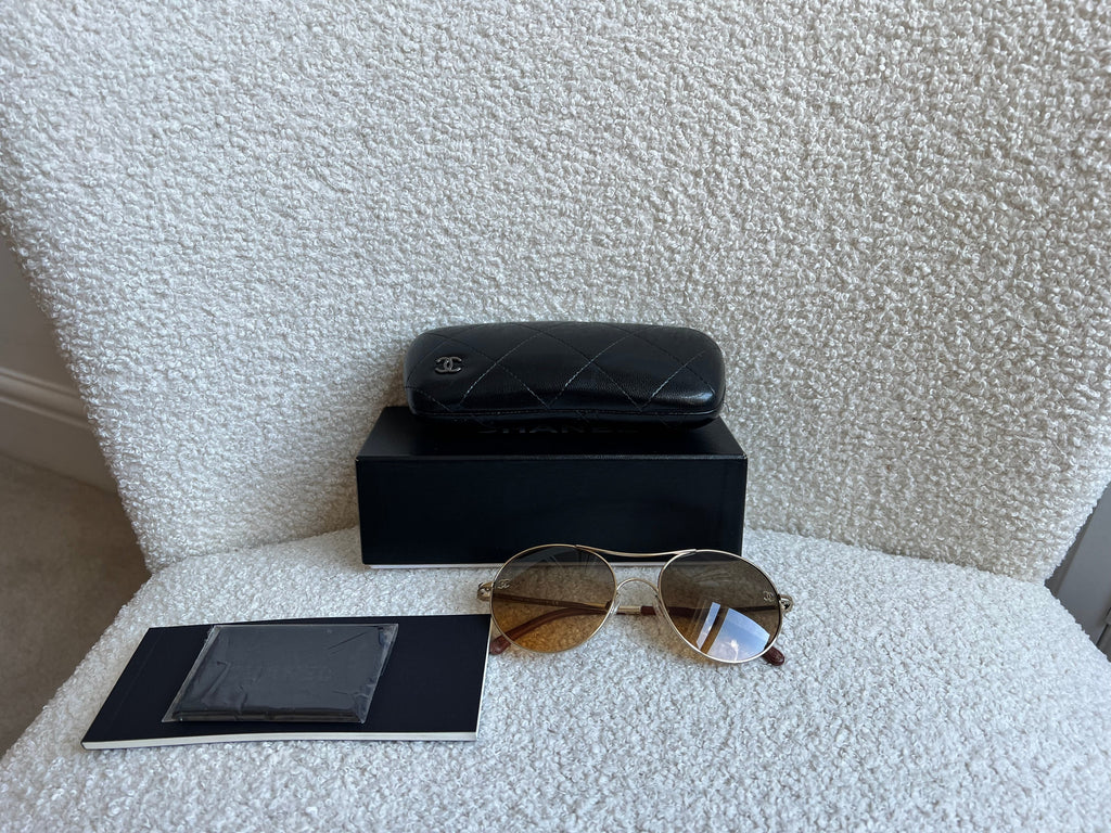 Chanel Round Aviator Sunglasses