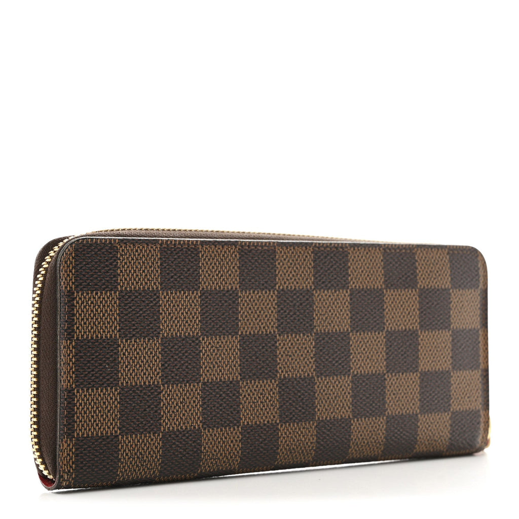 Damier Ebene Clemence Wallet Cherry