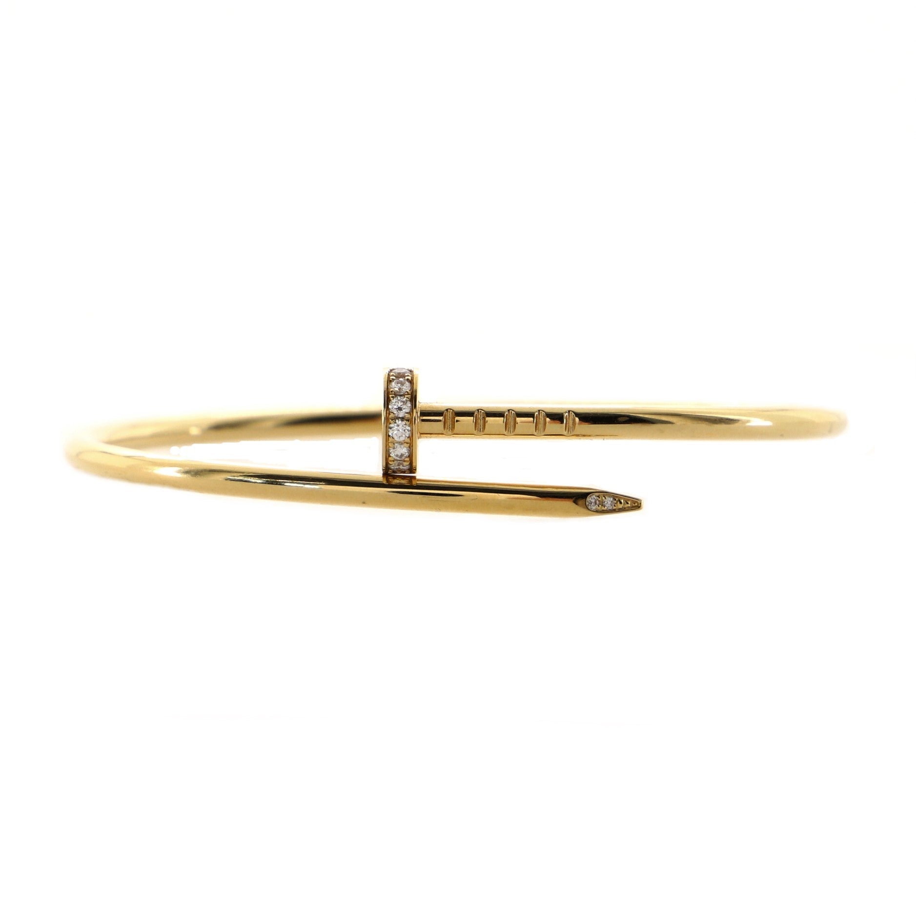 Juste un Clou Bracelet 18K Yellow Gold with Diamonds Small