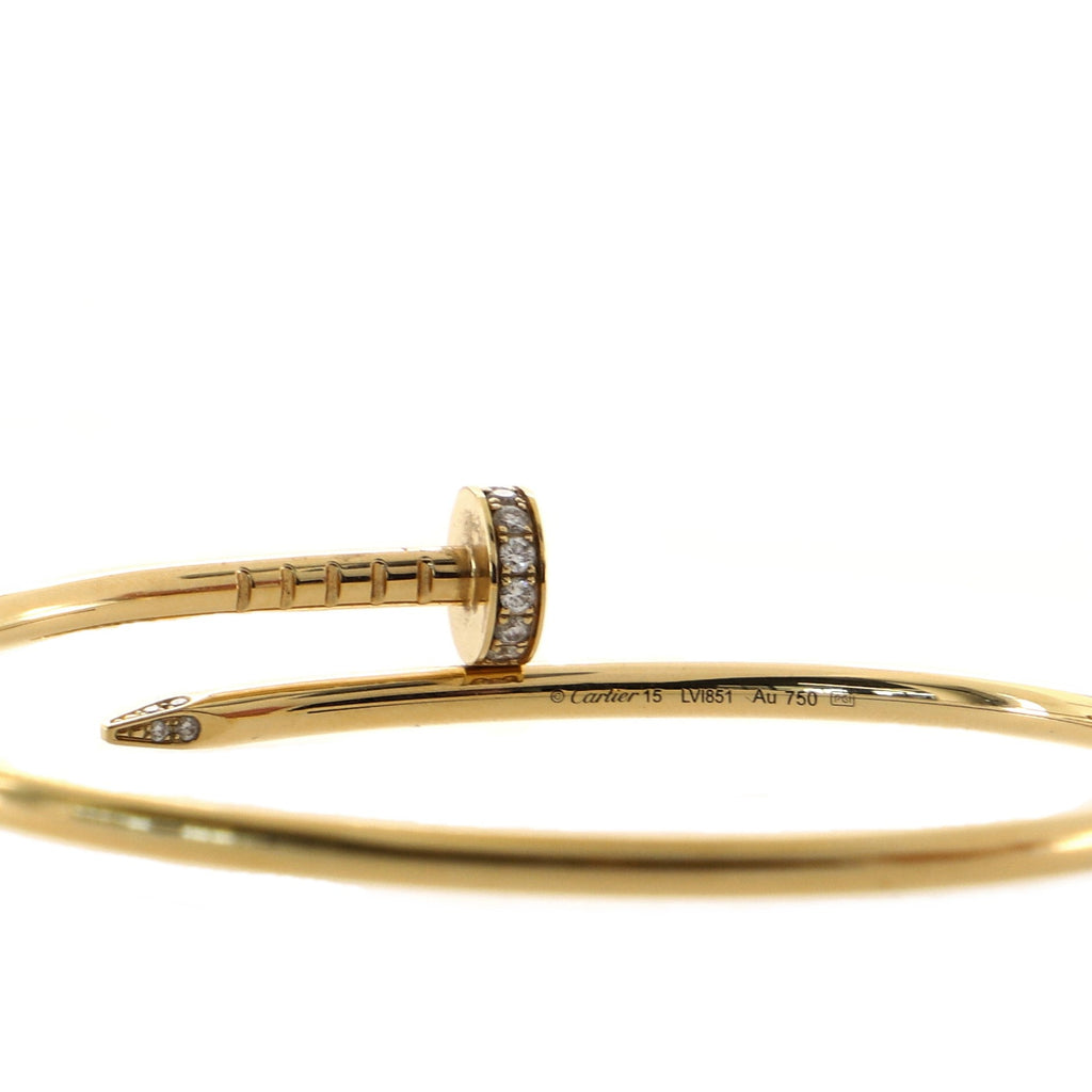 Juste un Clou Bracelet 18K Yellow Gold with Diamonds Small