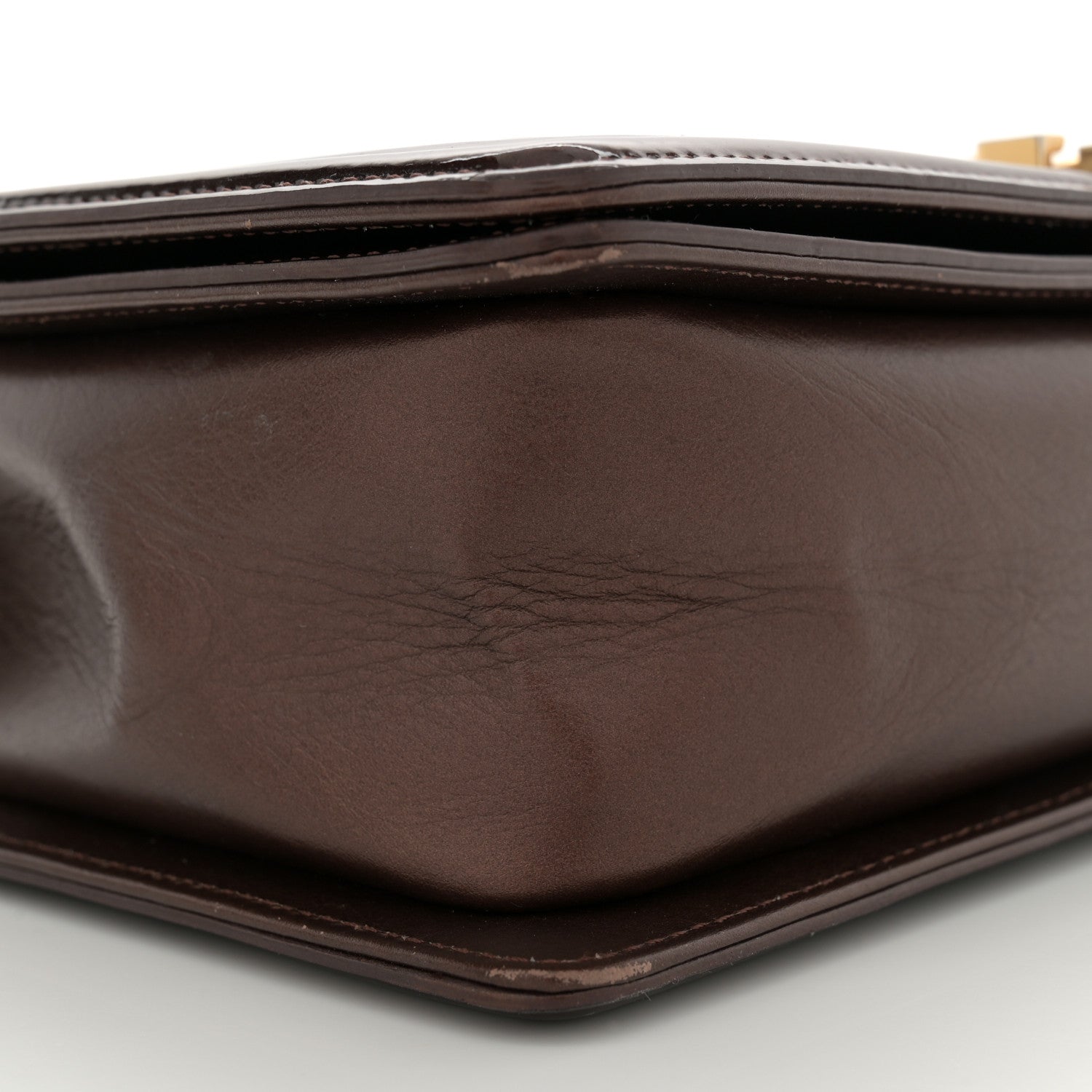 Patent Calfskin New Medium Boy Flap Dark Red