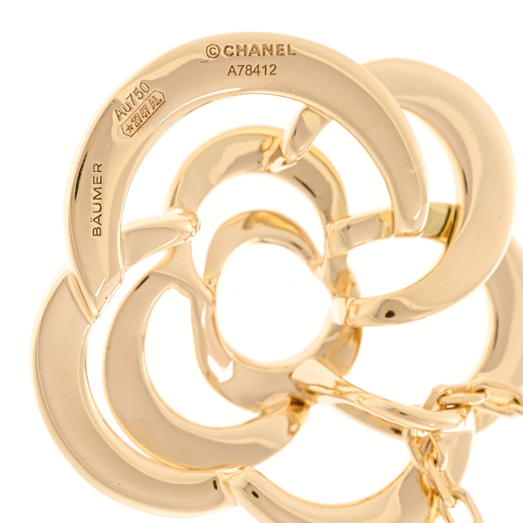 18K Yellow Gold Fil de Camelia Pendant Necklace