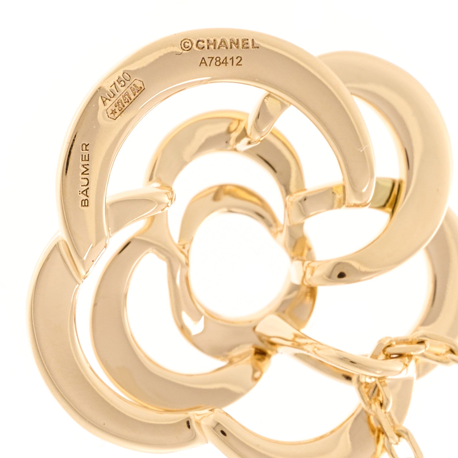 18K Yellow Gold Fil de Camelia Pendant Necklace