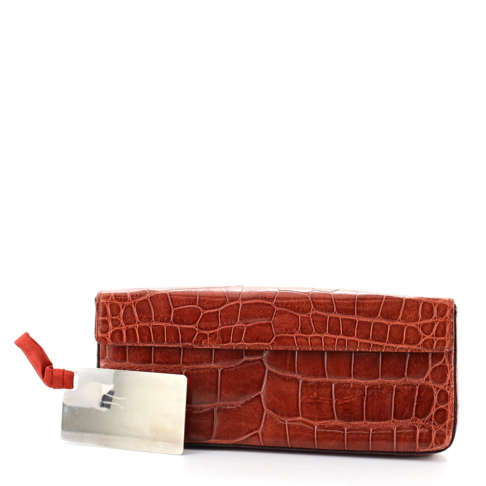 Flap Clutch Crocodile Long