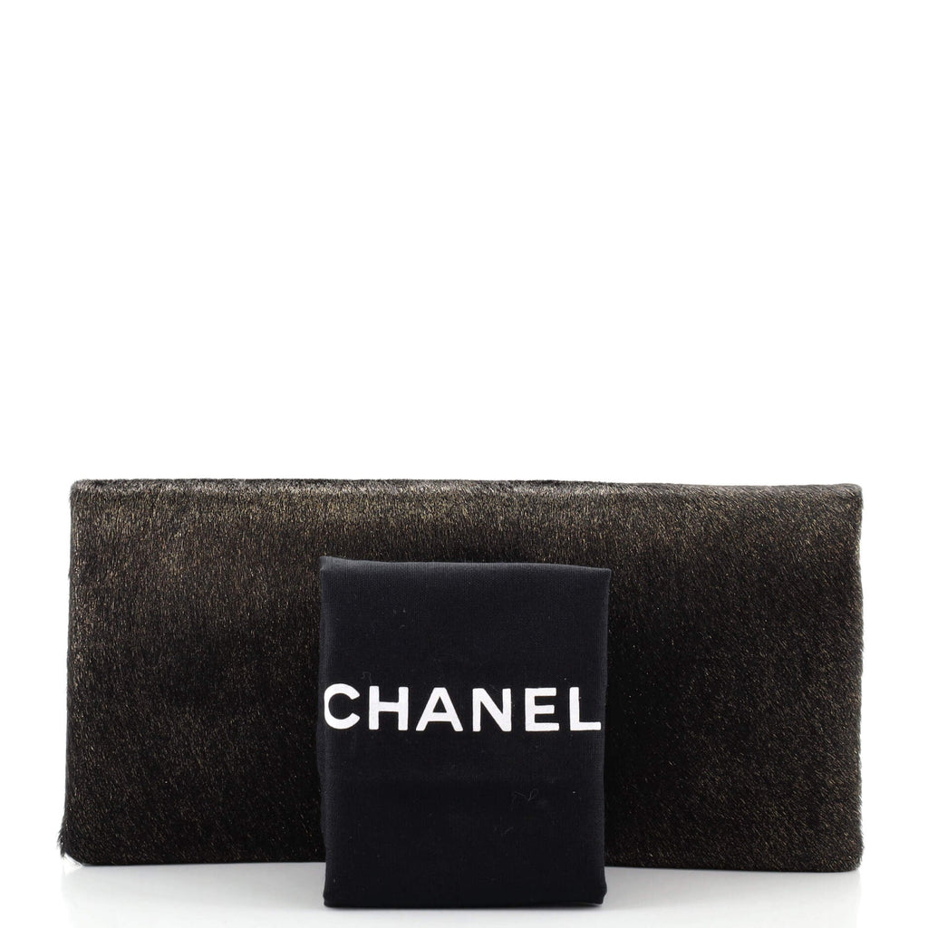CC Crystal Flap Clutch Calf Hair Small