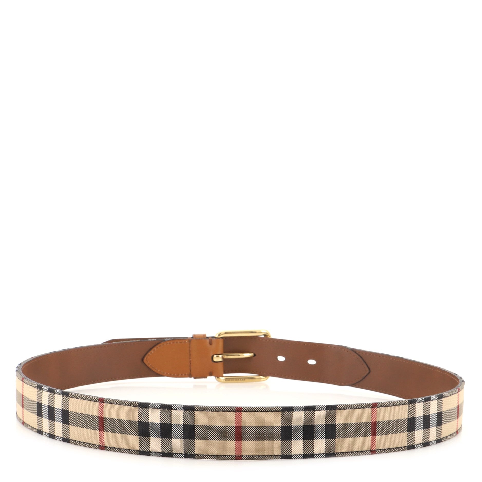 Buckle Belt Vintage Check Canvas Medium 95