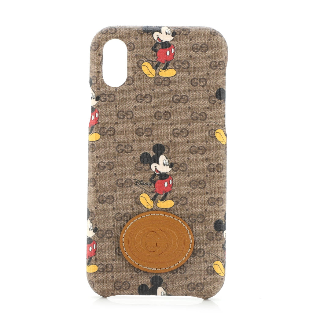 Disney Mickey Mouse iPhone Case Printed Mini GG Coated Canvas X/XS