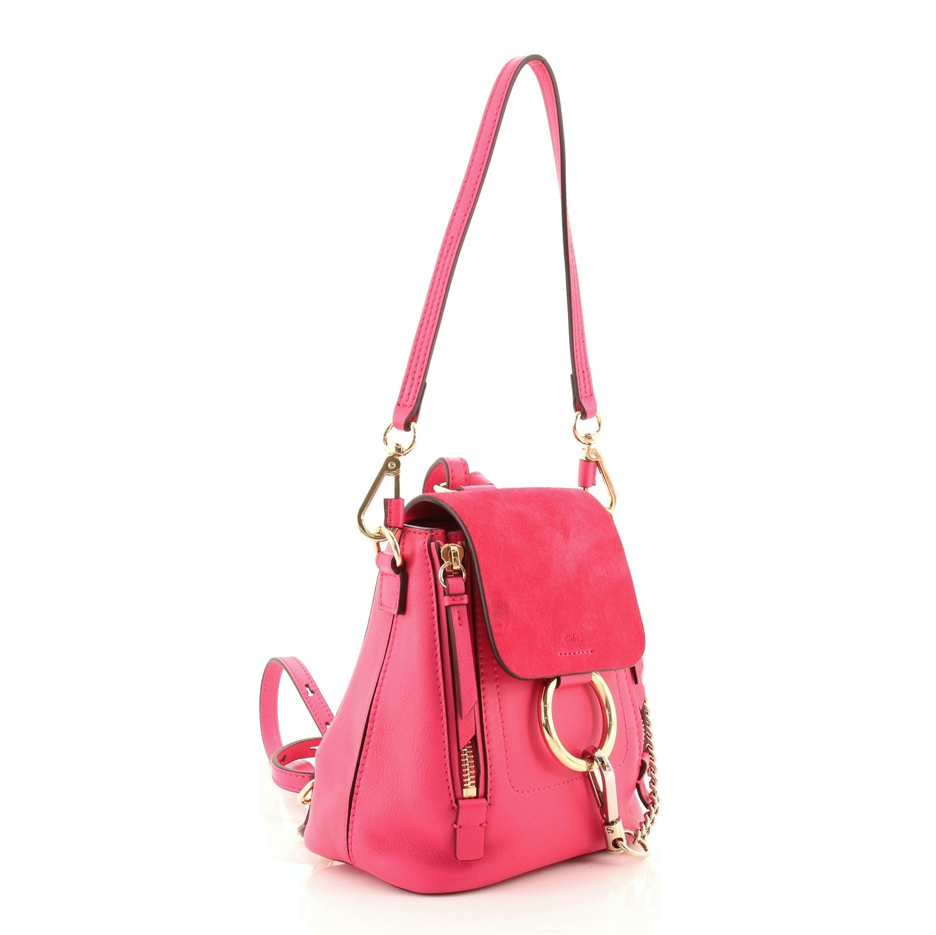 Faye Backpack Leather and Suede Mini