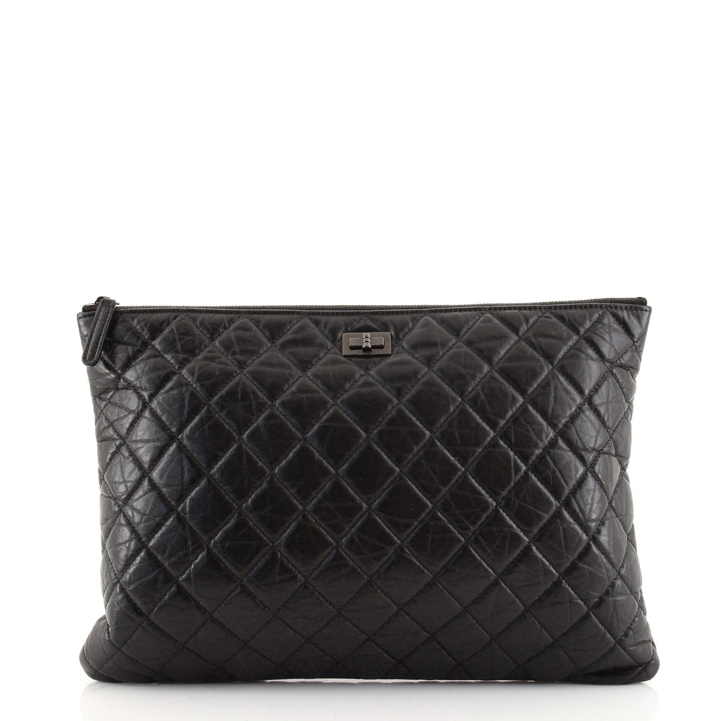 Reissue 2.55 O Case Clutch Quilted Leather Large