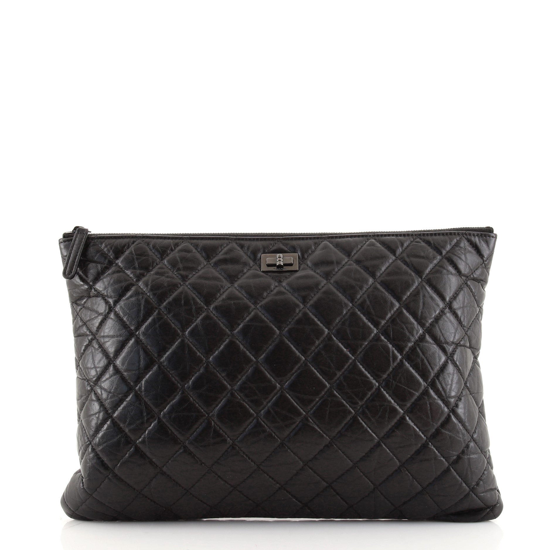 Reissue 2.55 O Case Clutch Quilted Leather Large