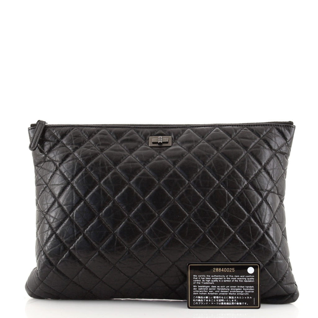 Reissue 2.55 O Case Clutch Quilted Leather Large