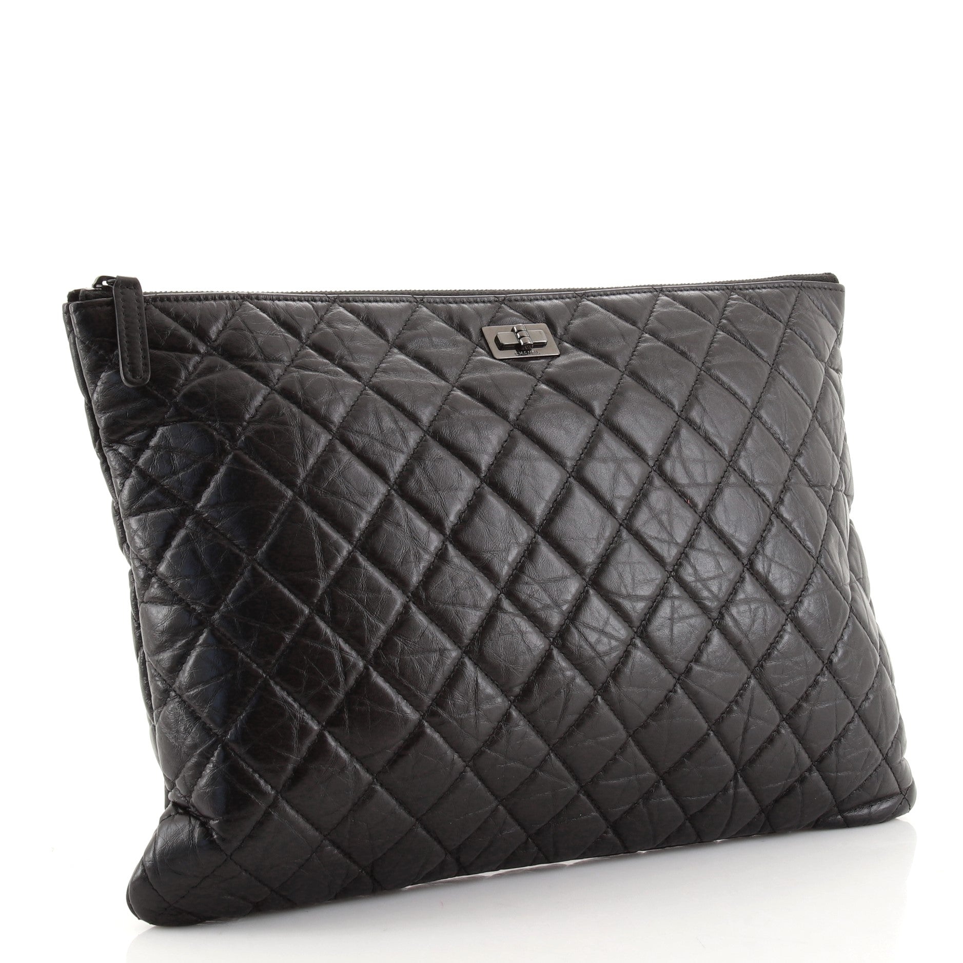 Reissue 2.55 O Case Clutch Quilted Leather Large