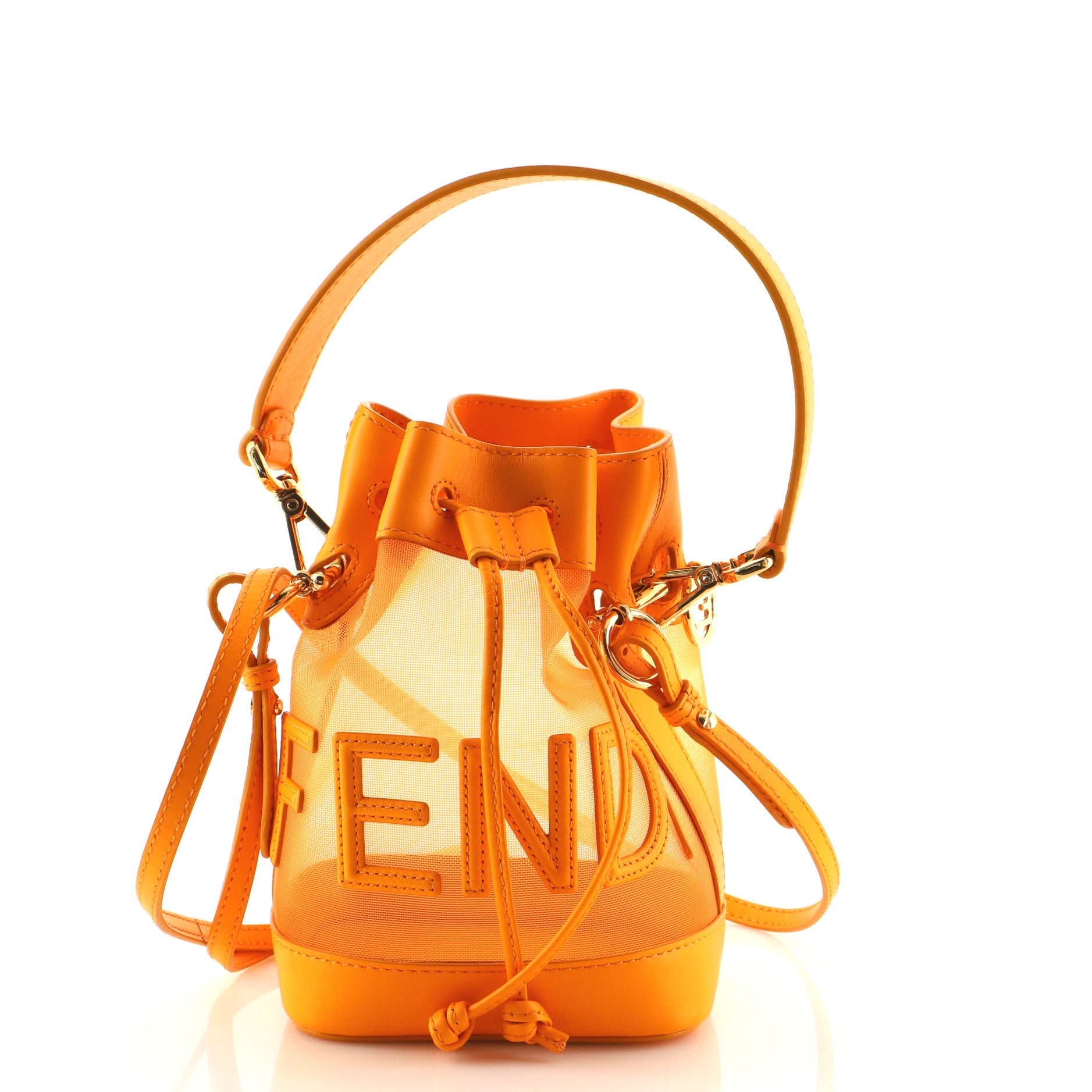 Mon Tresor Bucket Bag Mesh and Leather Mini