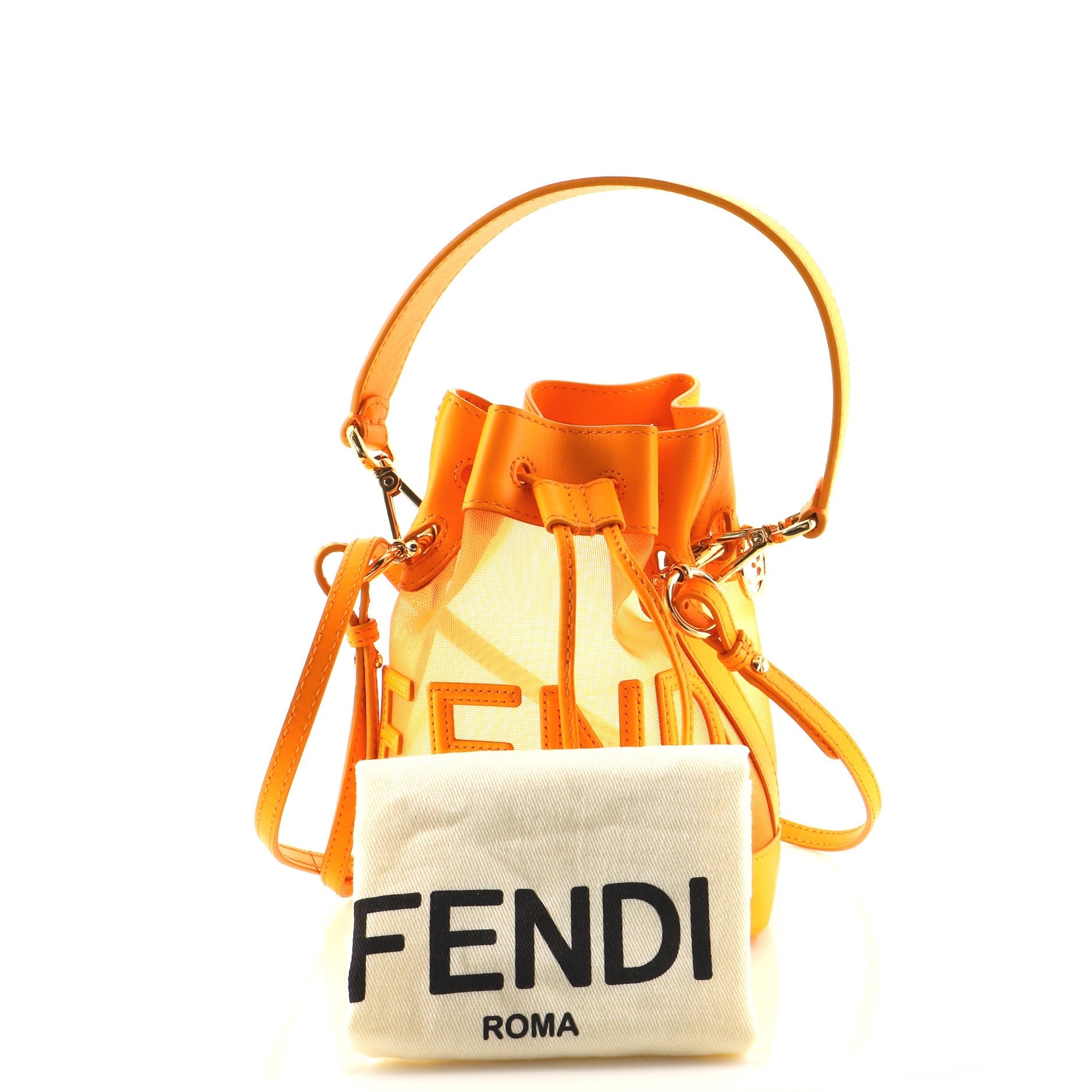 Mon Tresor Bucket Bag Mesh and Leather Mini