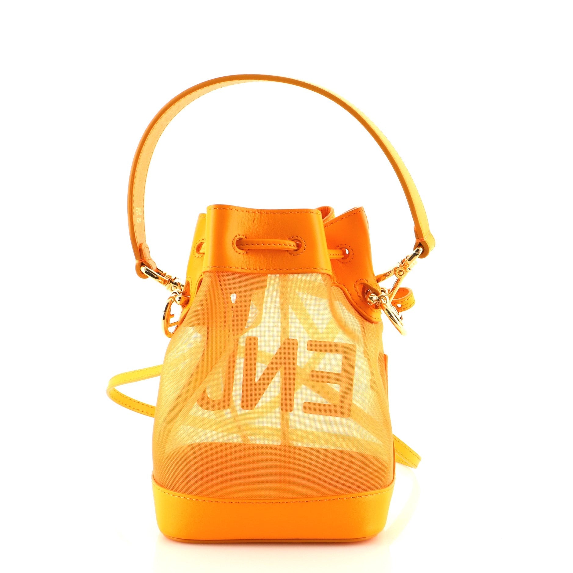 Mon Tresor Bucket Bag Mesh and Leather Mini