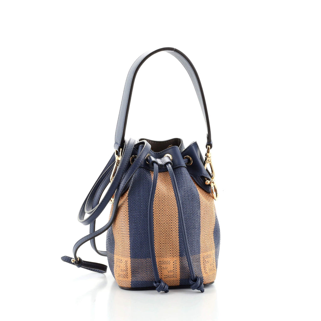 Mon Tresor Bucket Bag Pequin Raffia Mini