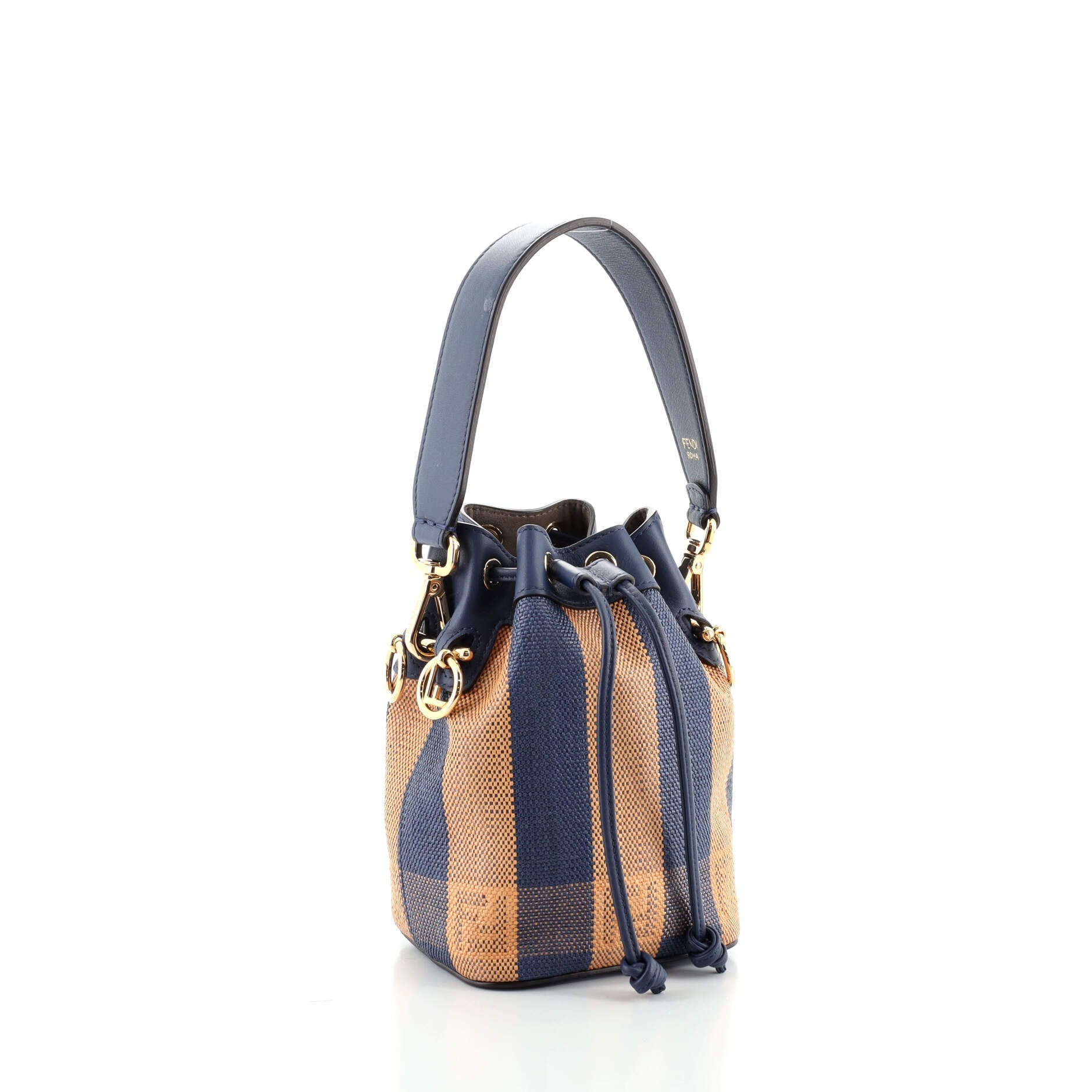 Mon Tresor Bucket Bag Pequin Raffia Mini