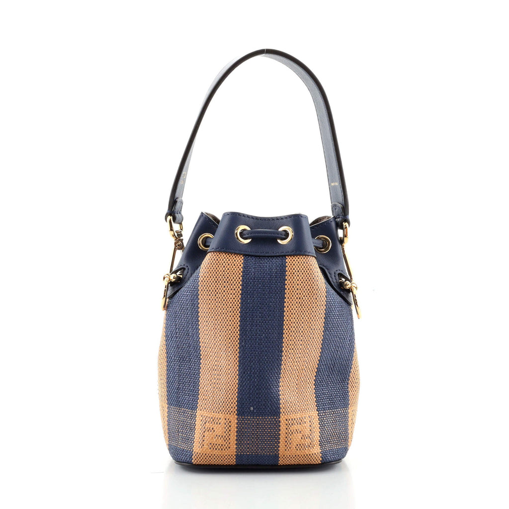 Mon Tresor Bucket Bag Pequin Raffia Mini