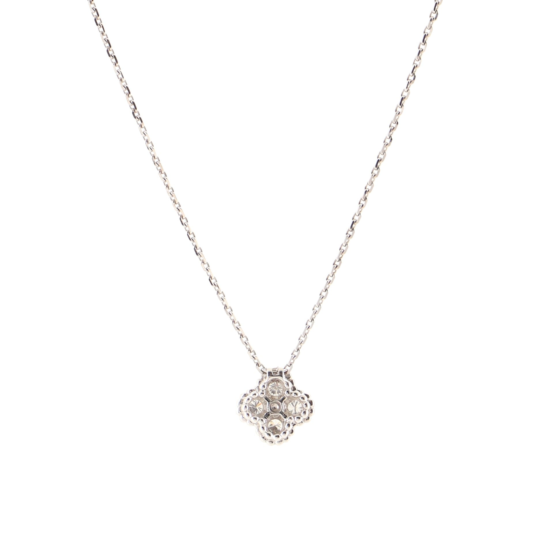 Arno Alhambra Pendant Necklace 18K White Gold and Diamonds