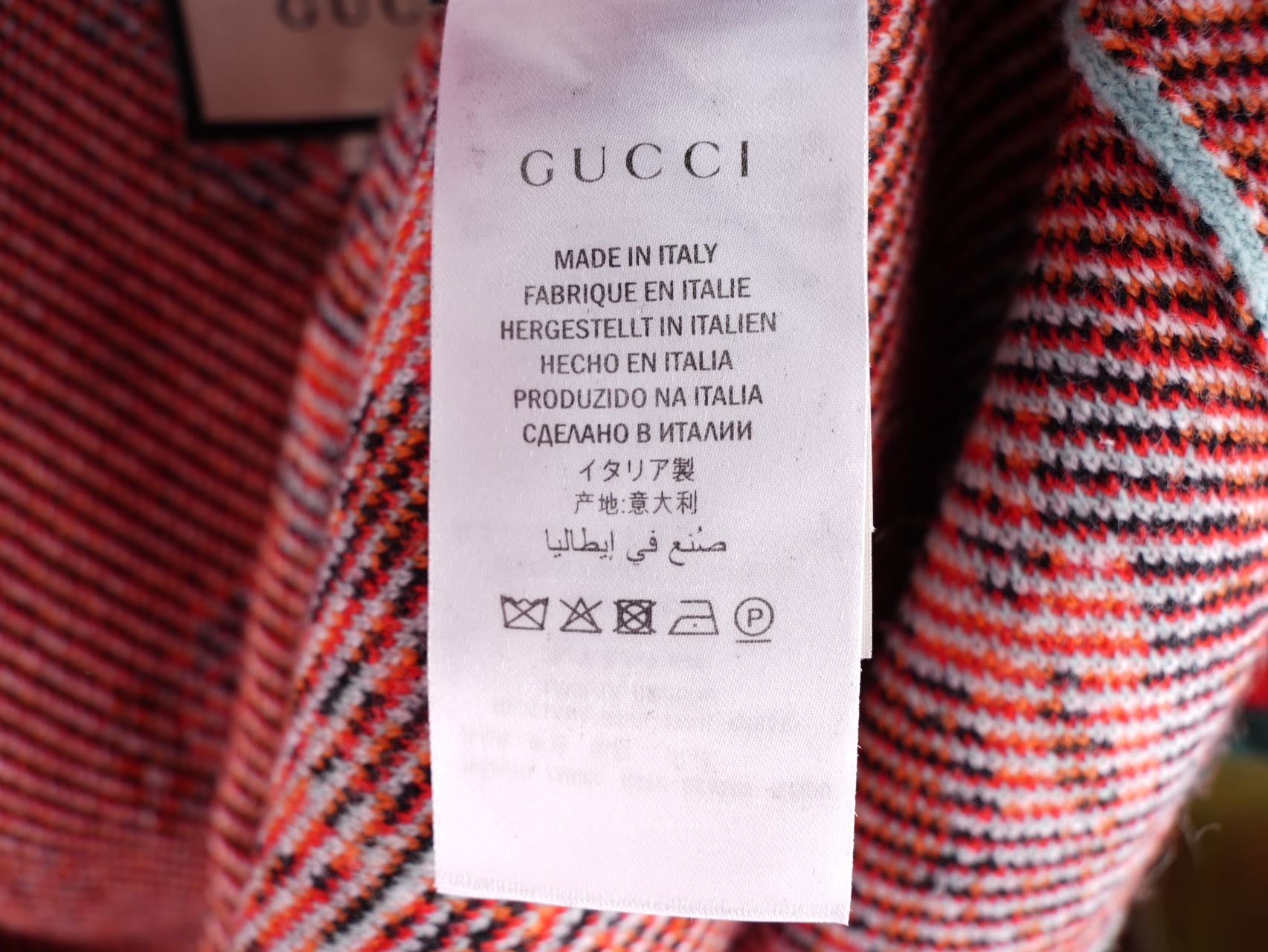 Gucci Tiger Jacquard Wool igan light Blue XS
