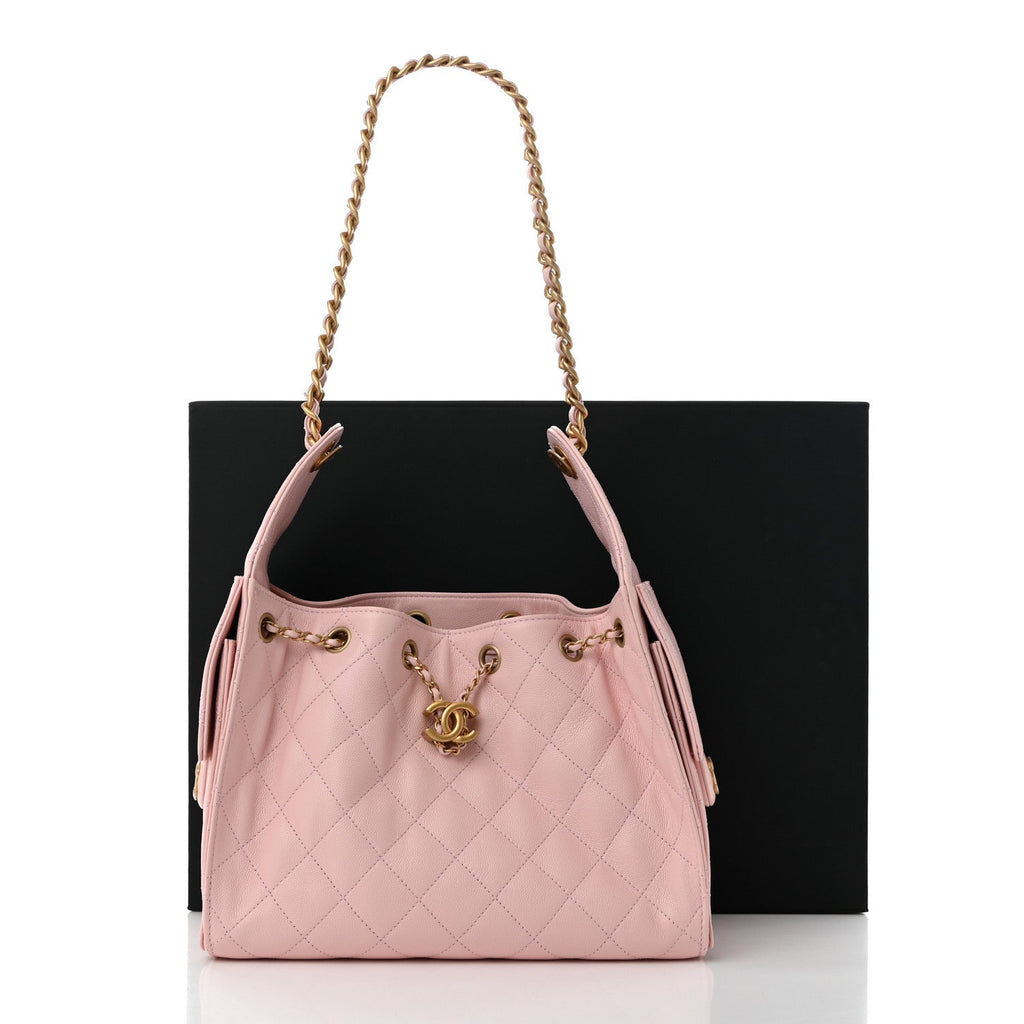 Caviar Quilted Small Chanel 25 Handbag Light Pink