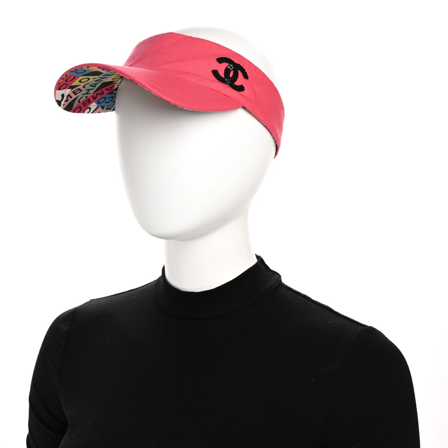 Cotton Canvas Logo CC Visor Pink Black
