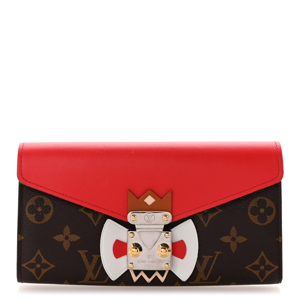 Monogram Tribal Mask Sarah Wallet Rouge