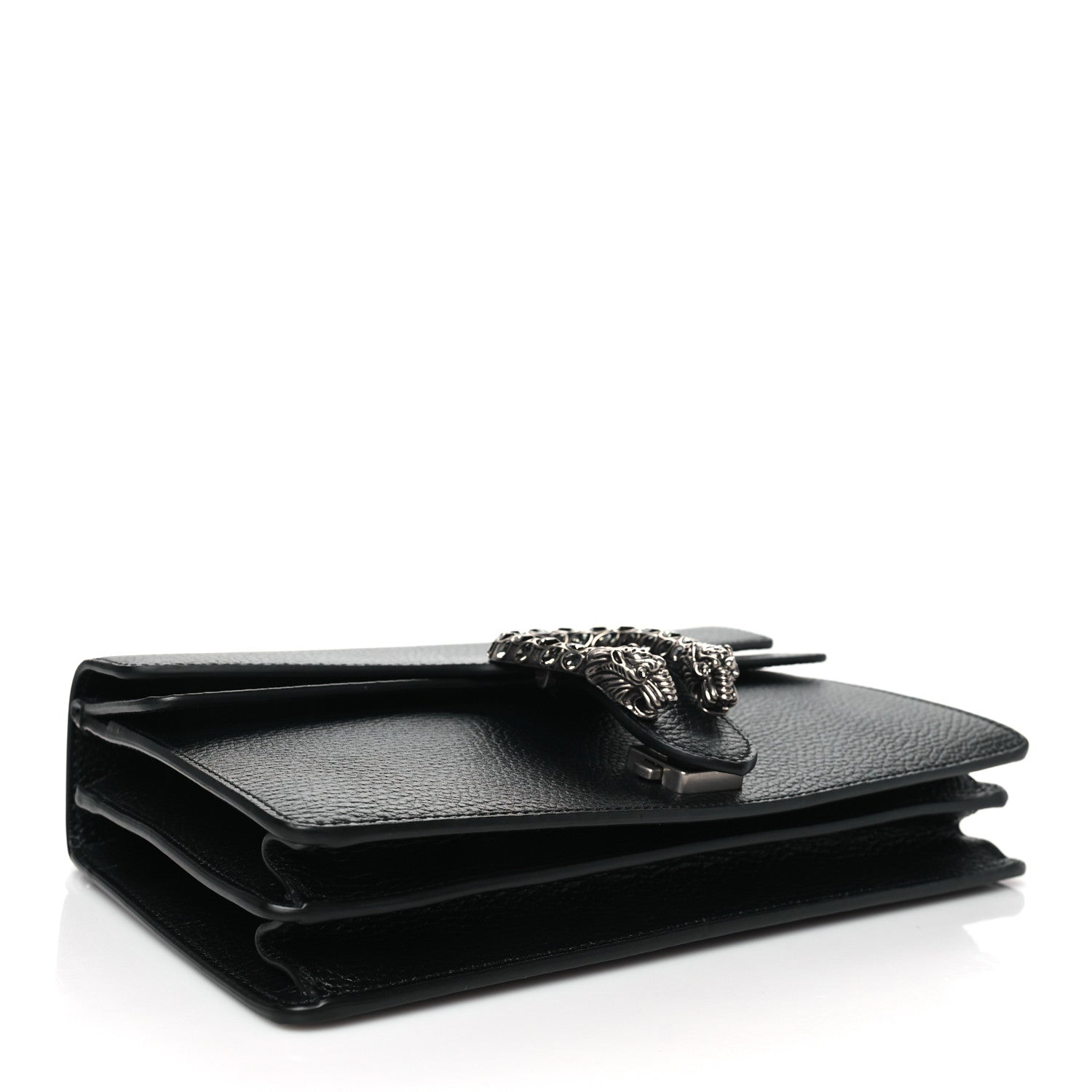 Pebbled Calfskin Small Dionysus Shoulder Bag Black