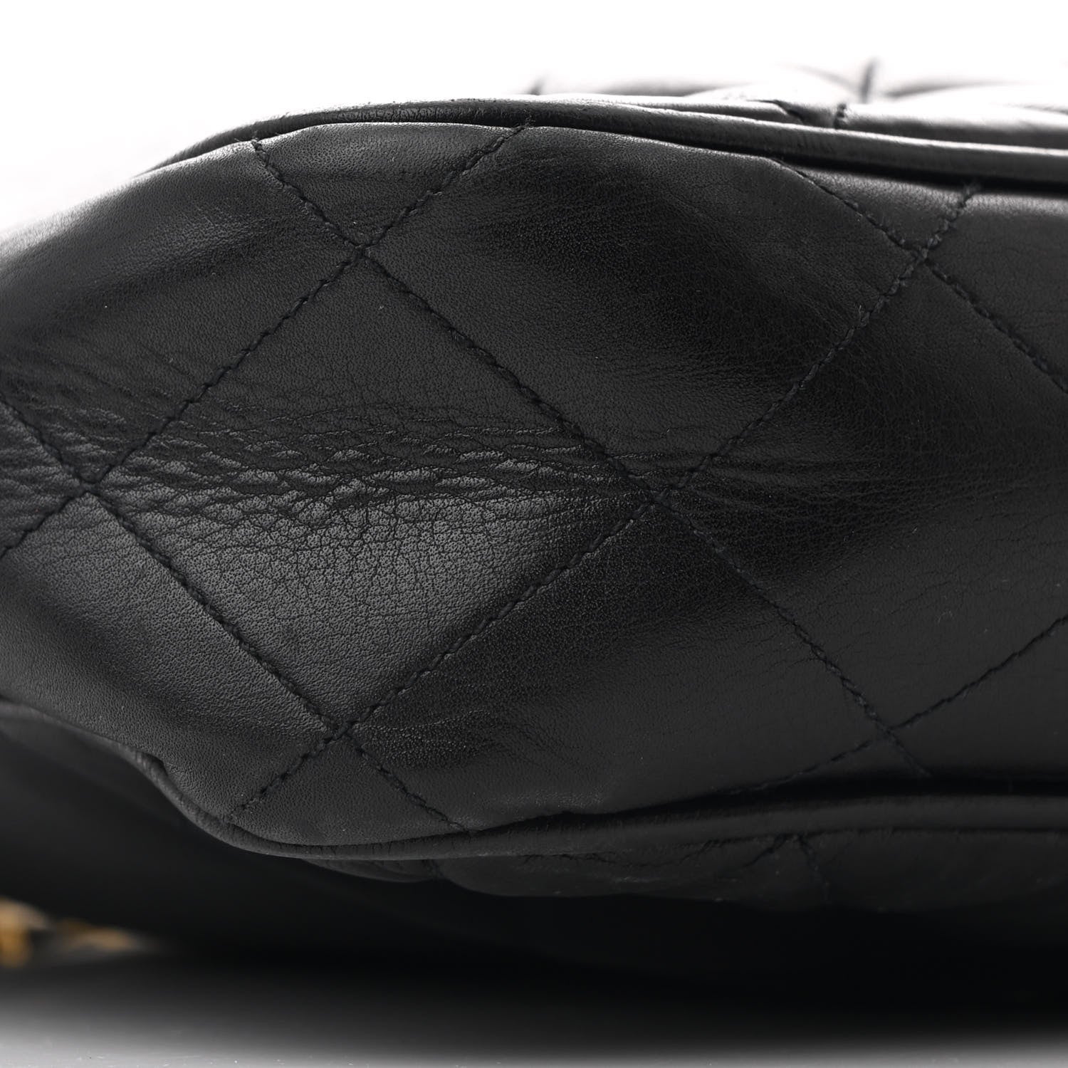 Lambskin Quilted Shoulder Bag Black